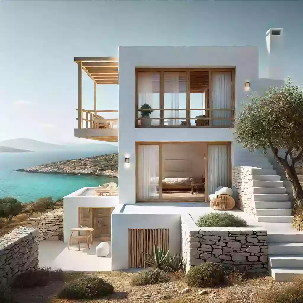 The house on Sirasa is designed as a small village on a Greek island.