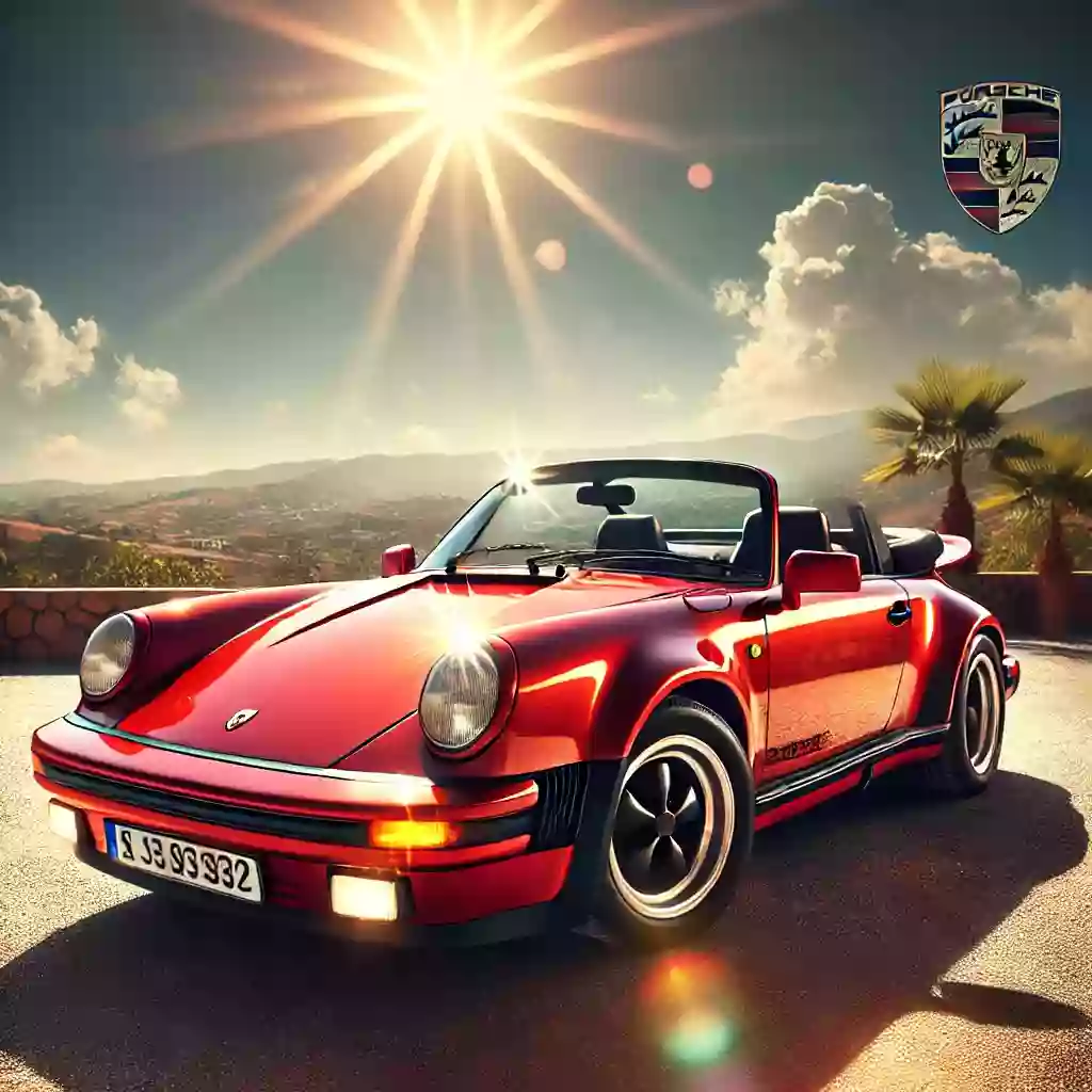 3600 miles 1988 Porsche 911 Turbo Cabriolet M505 with a sloped nose