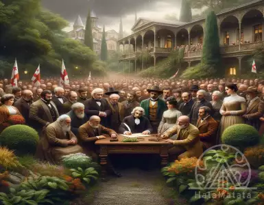 Потомки первого правительства Грузии подписали исторический документ о поместье Левили