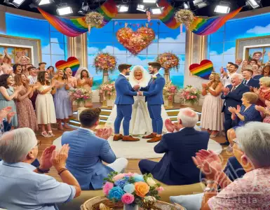 Лоррейн Келли покидает зрителей слезами после свадьбы гей-пары в прямом эфире