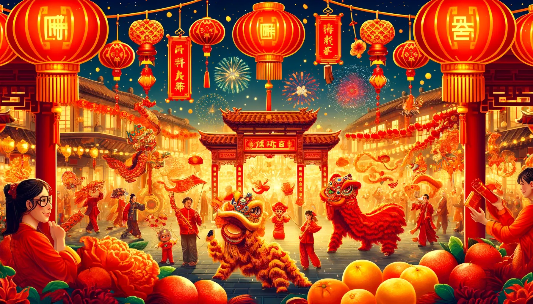Preparation for the celebration of the Chinese New Year
