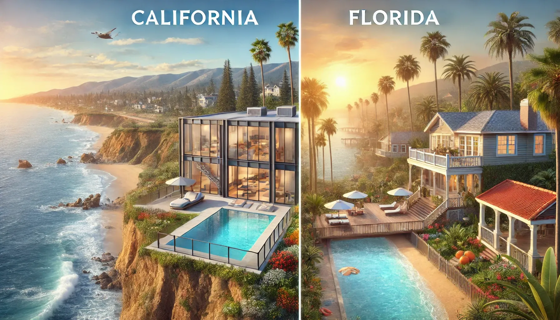 Real estate in the USA: price trends in California and Florida