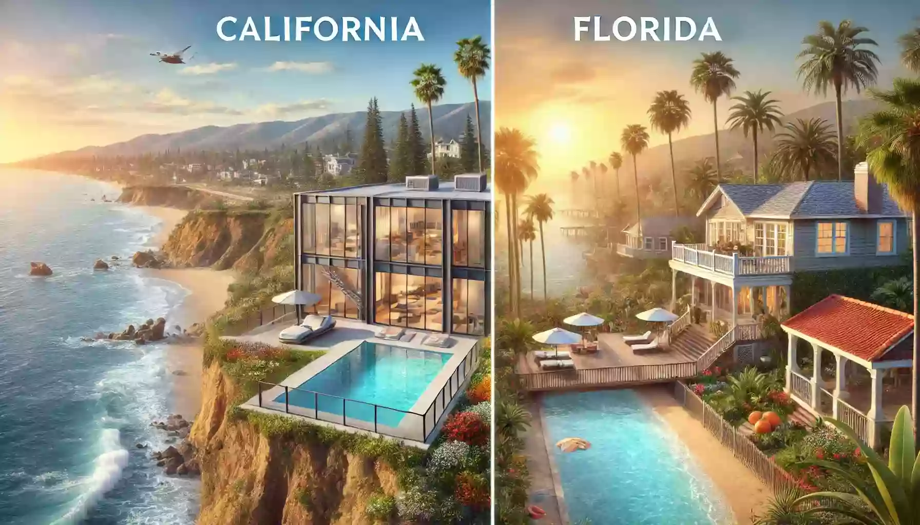 Real estate in the USA: price trends in California and Florida