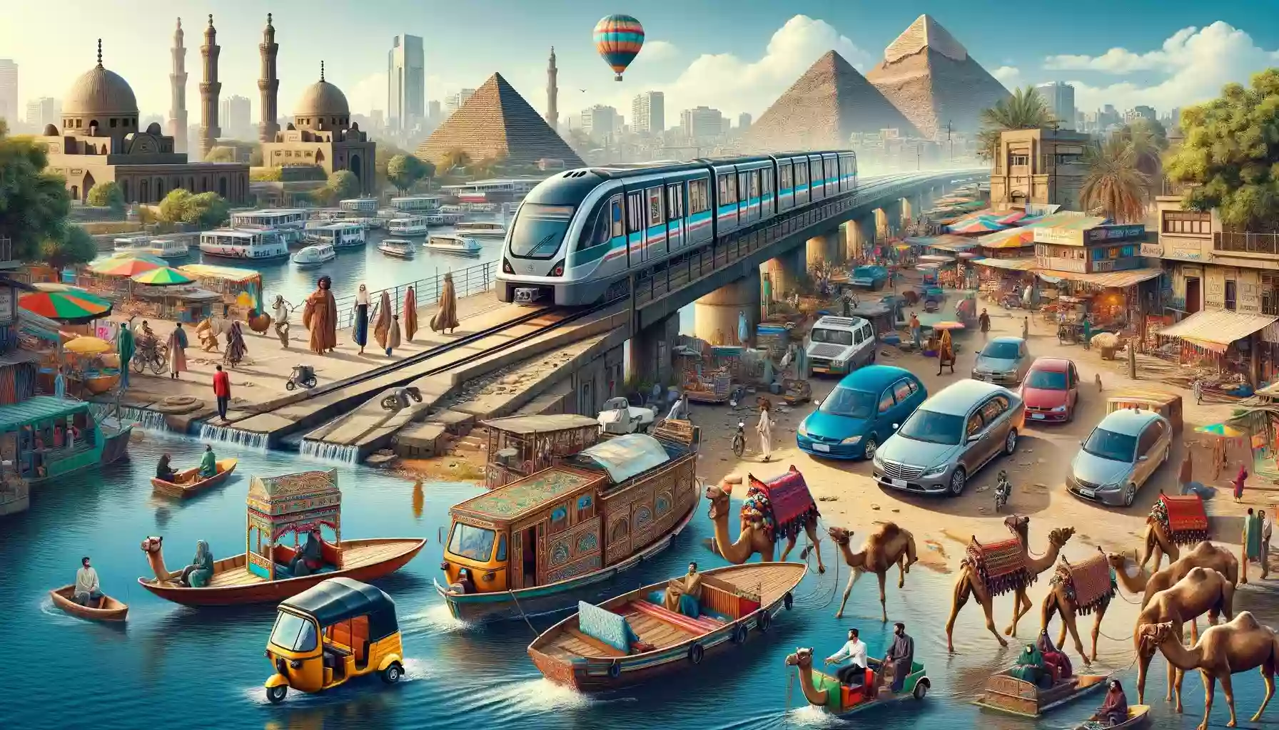 Ground and underground transportation in Egypt