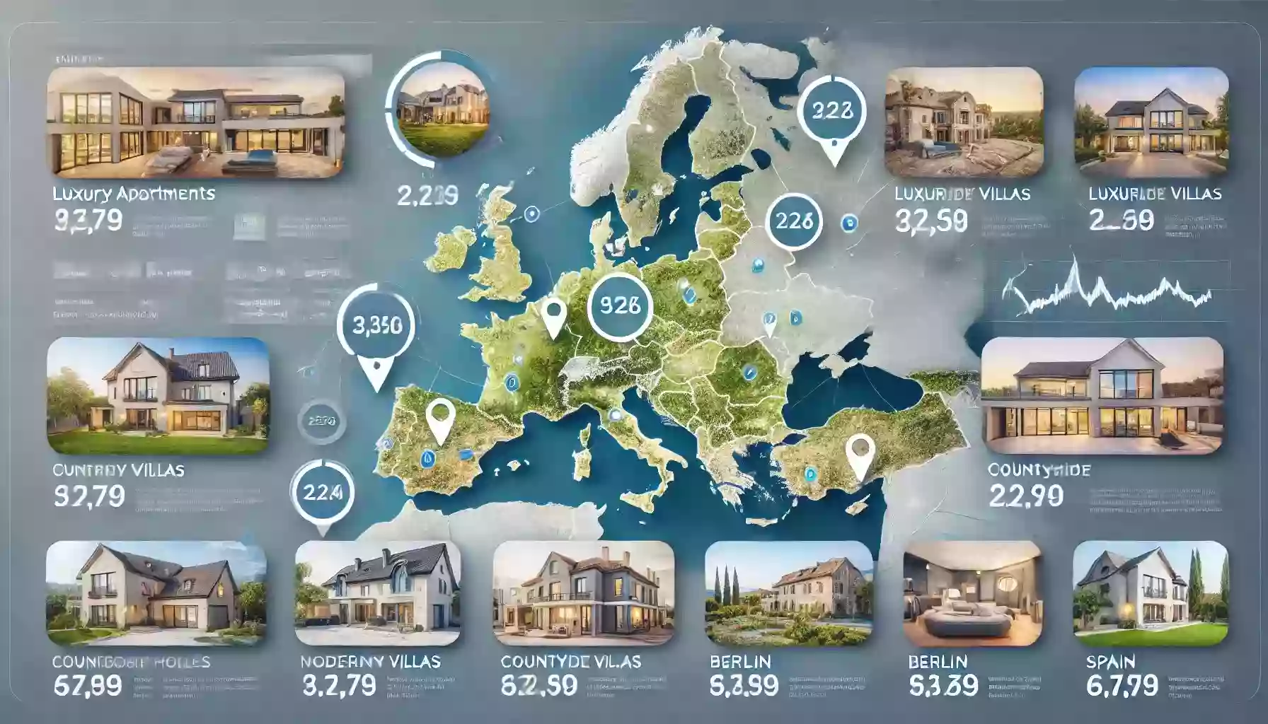 What are the real estate prices in countries popular among Russians?