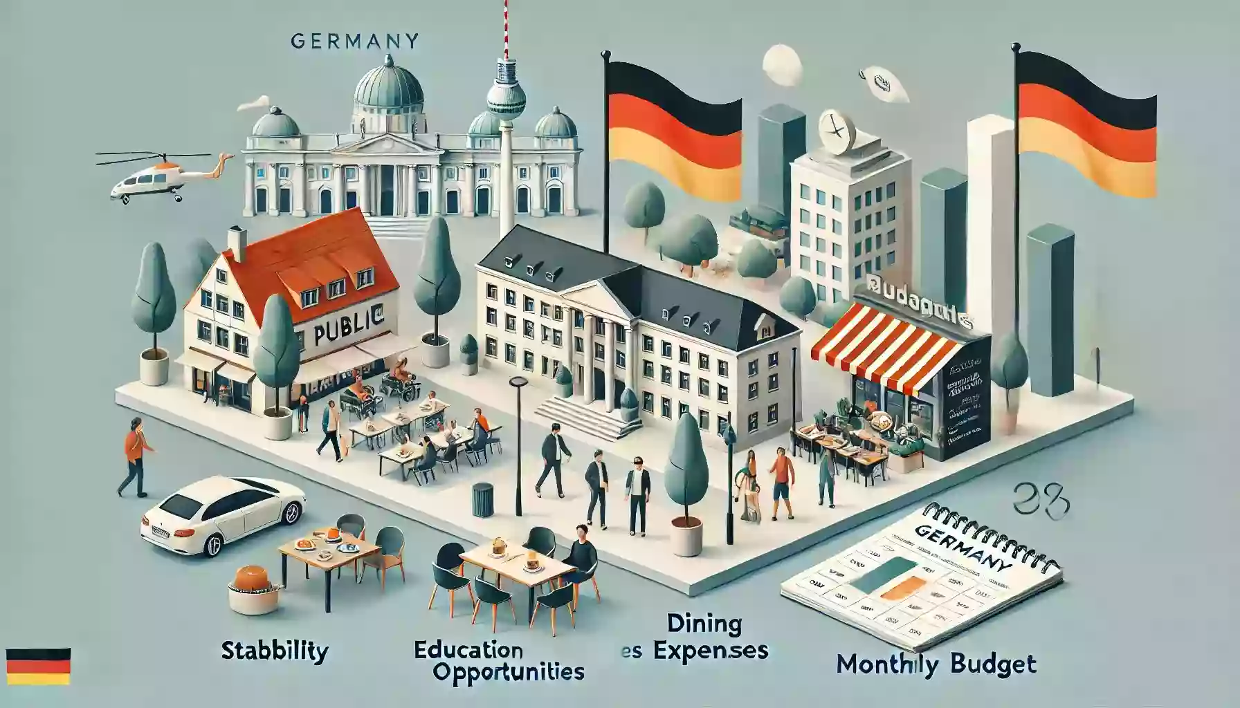 What are the living expenses in Germany: food, housing, and leisure?