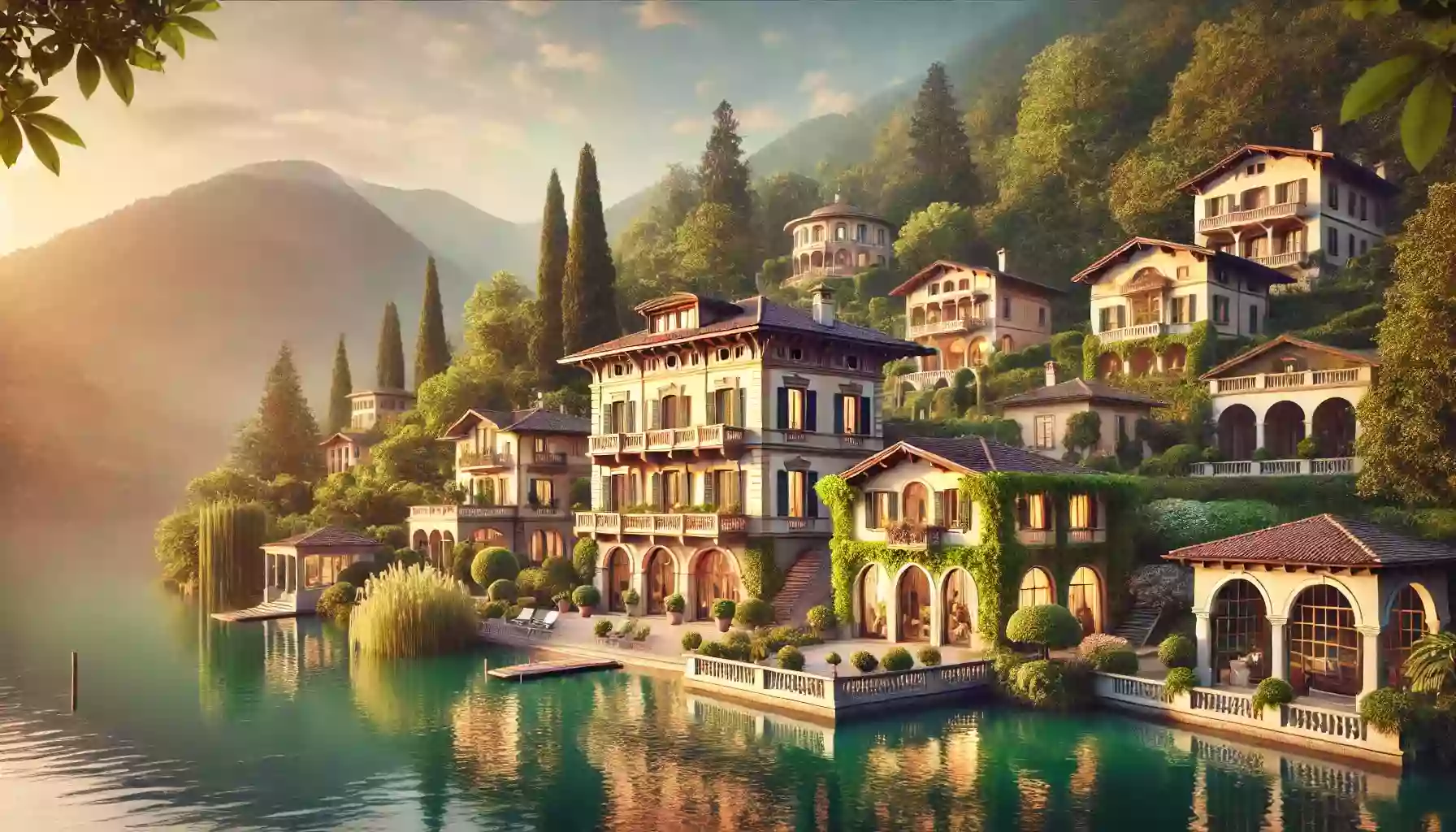 Why is real estate by the Italian lakes considered elite?