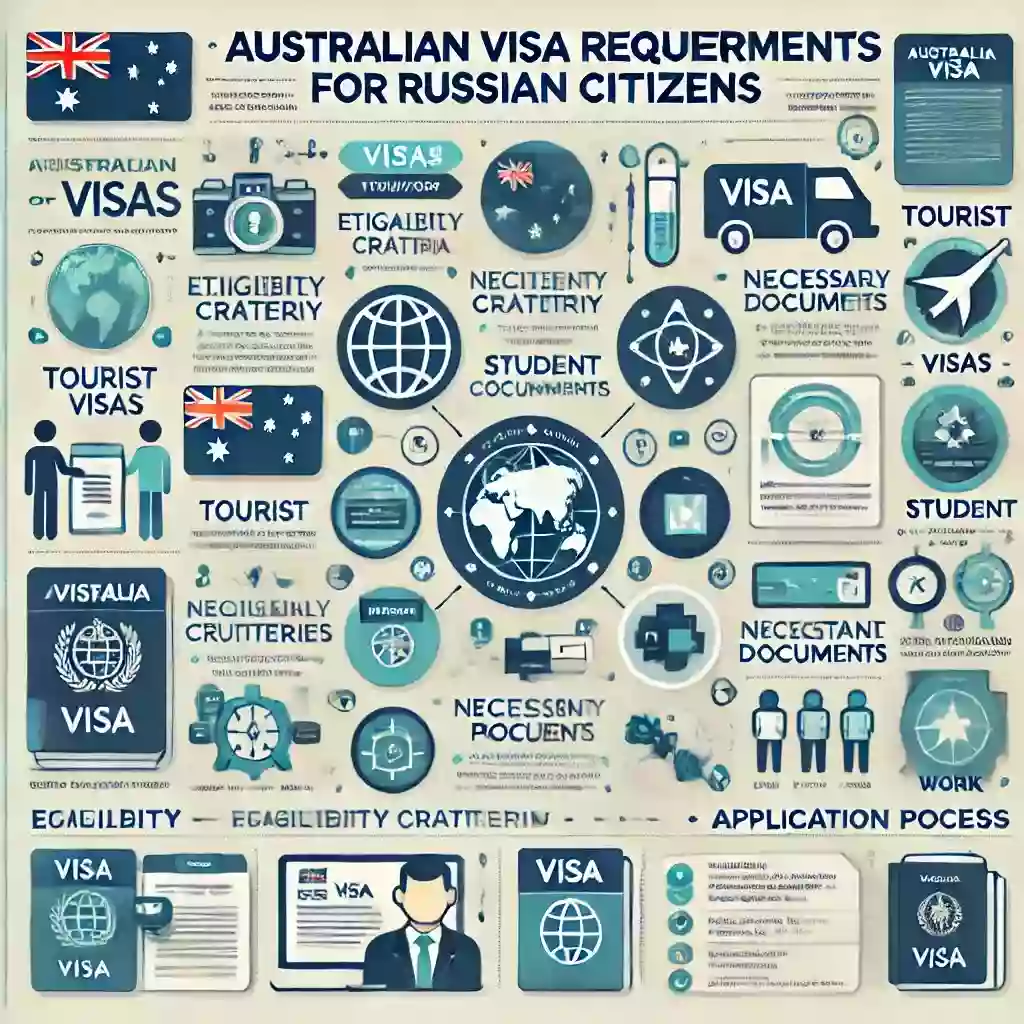 How can Russians obtain a visa to enter Australia?