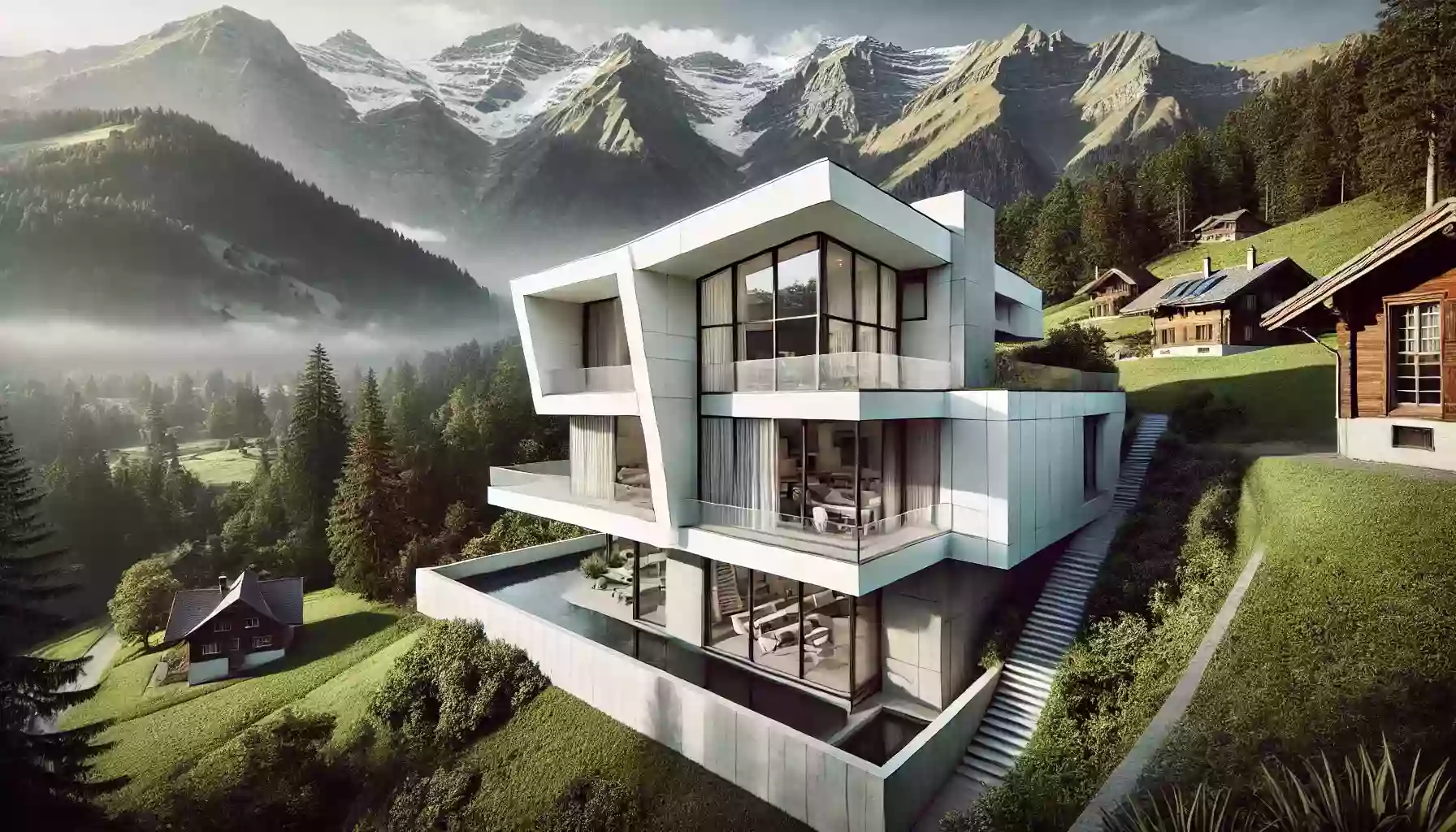 What kind of house would you build in Switzerland with an unlimited budget?