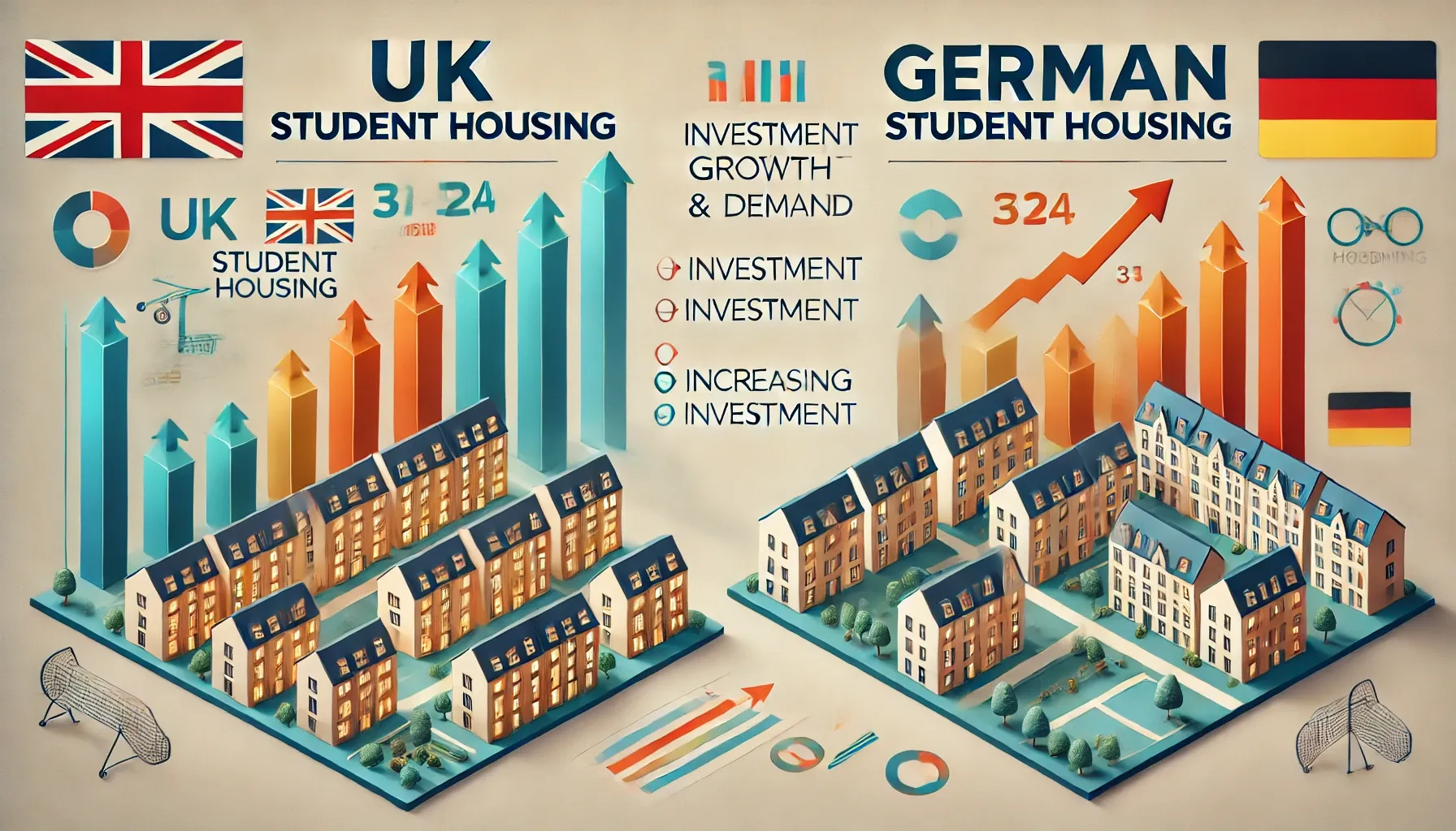 What are the prospects for investing in student housing in Germany and the UK?