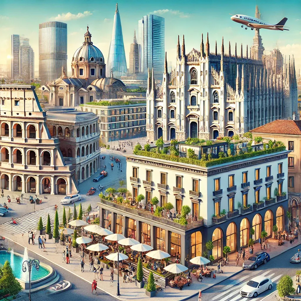 Why is the demand for real estate growing in Rome and Milan?