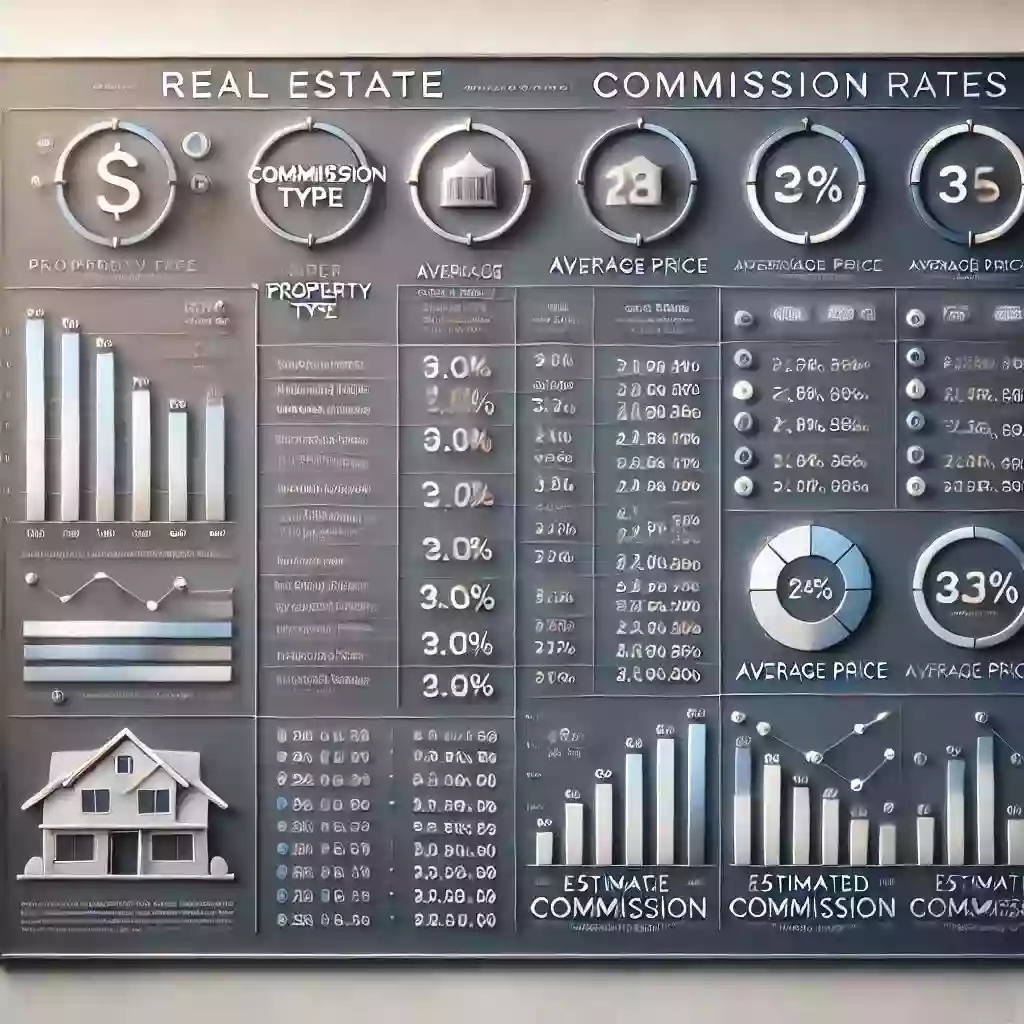 How are real estate commissions calculated in different countries?