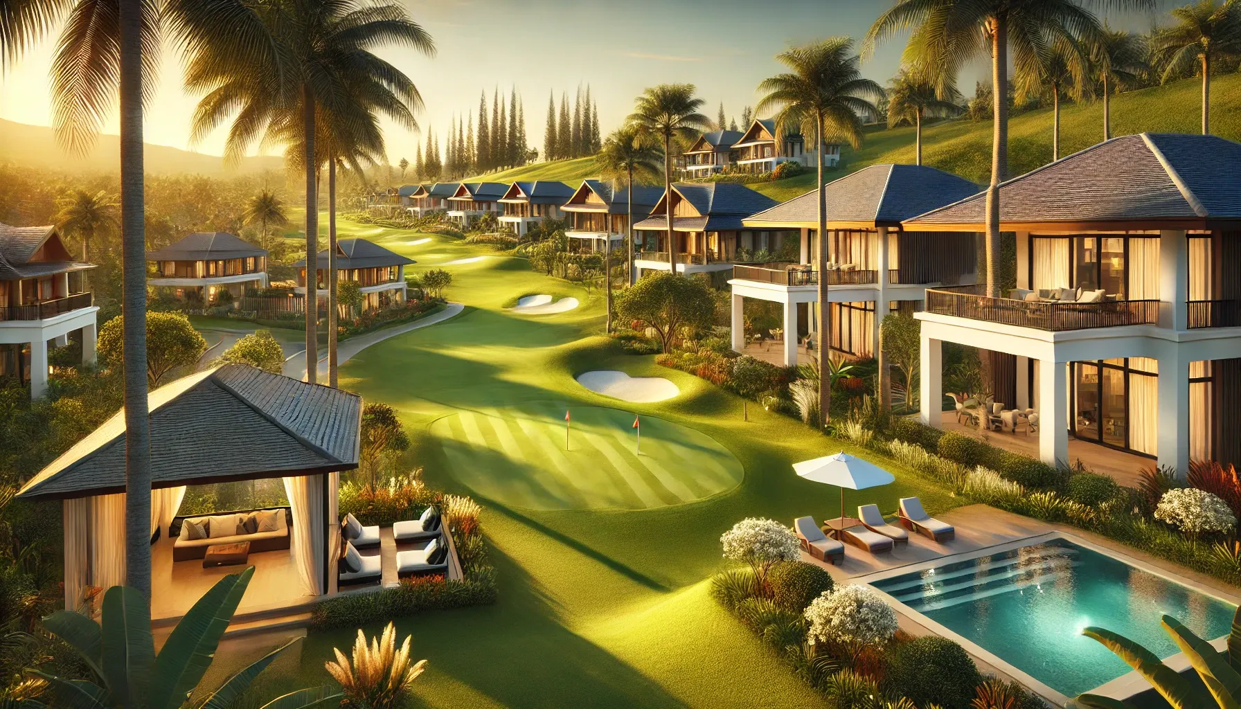 How does golf influence the development of the real estate market on a global scale?
