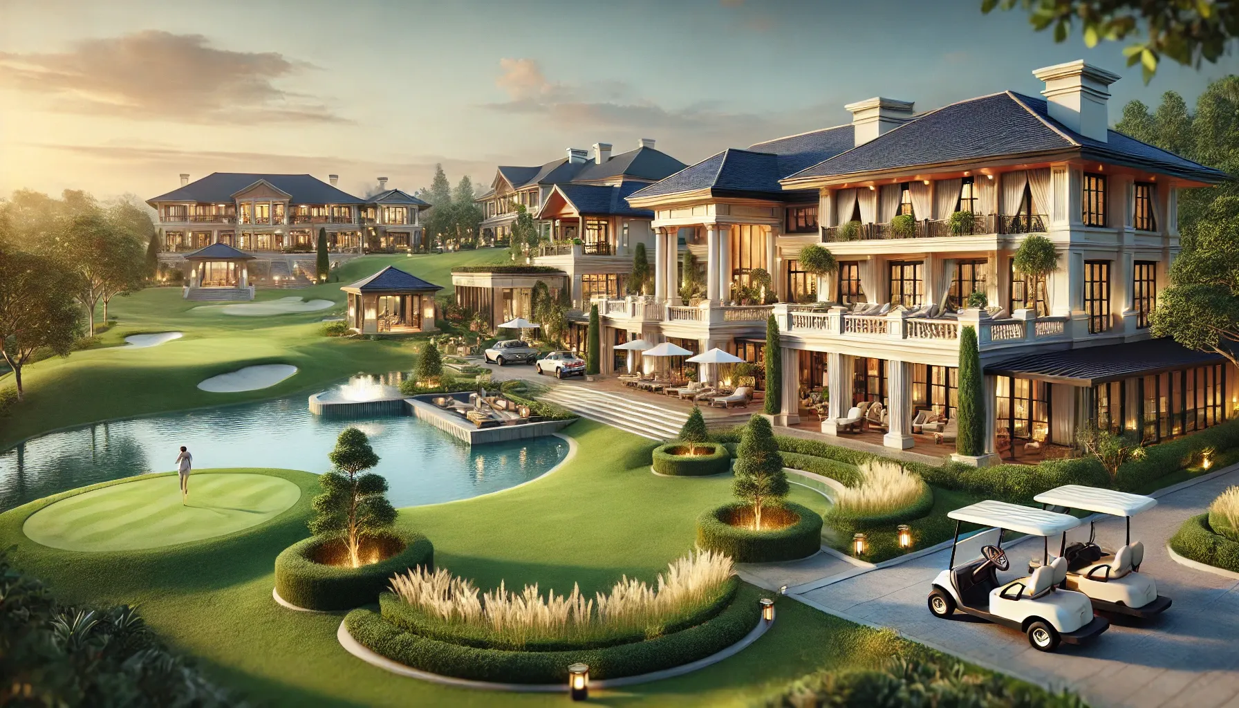 How does golf influence the development of the real estate market on a global scale?