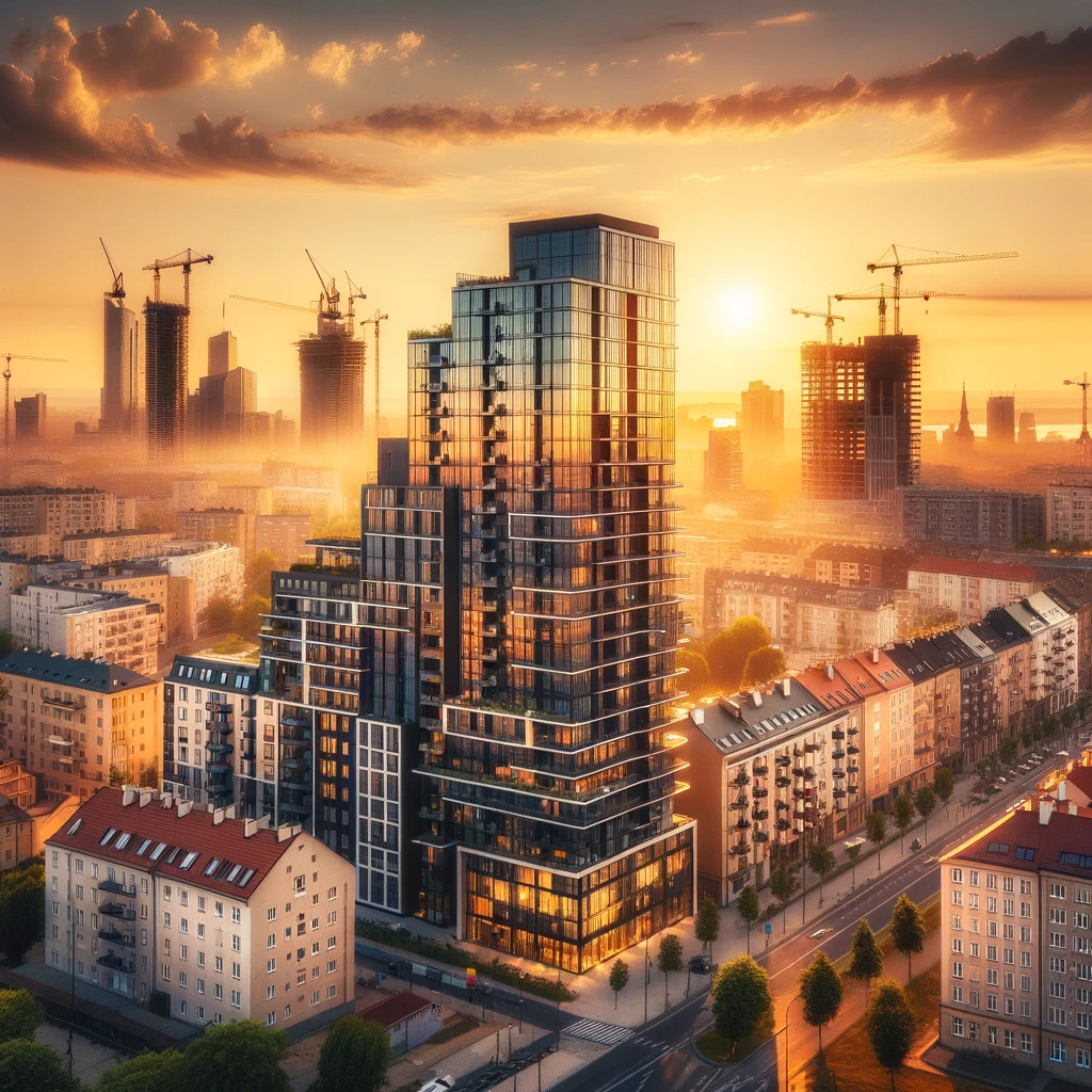 What are the changes in apartment prices in Poland in October 2023?