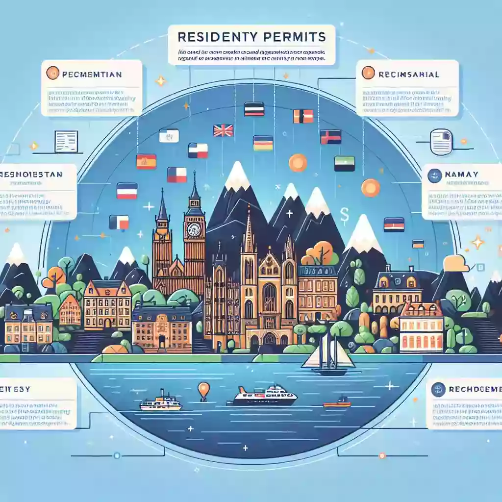 How to obtain a residence permit without the right to work in different countries in Europe?