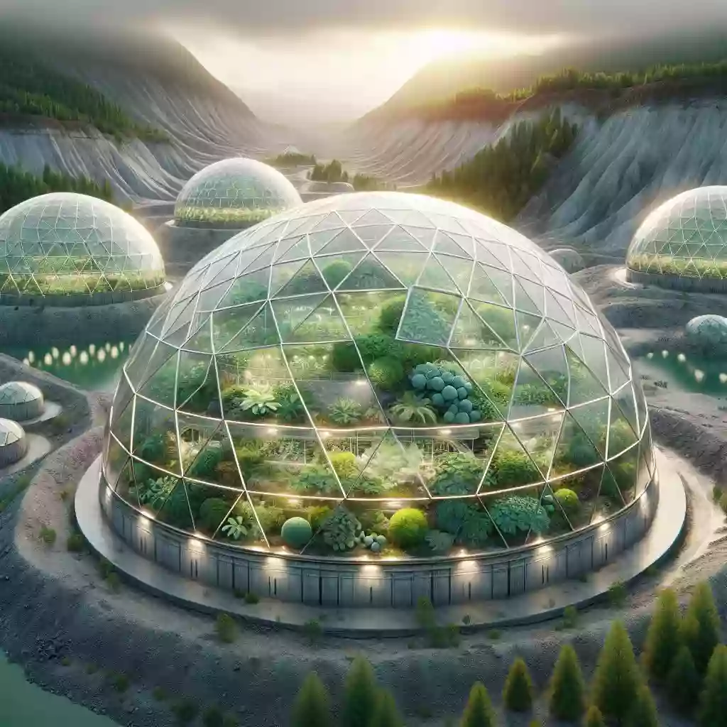 How was the Eden Project greenhouse created in the clay pit of Cornwall?