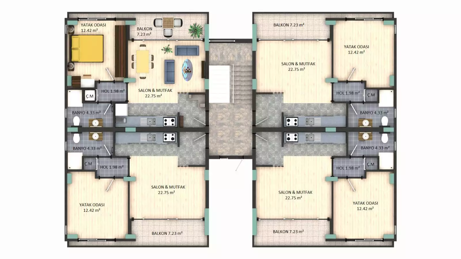 Квартира 74м² в Кипре, Лапта. Стоимостью 150000£ аренда фото-6