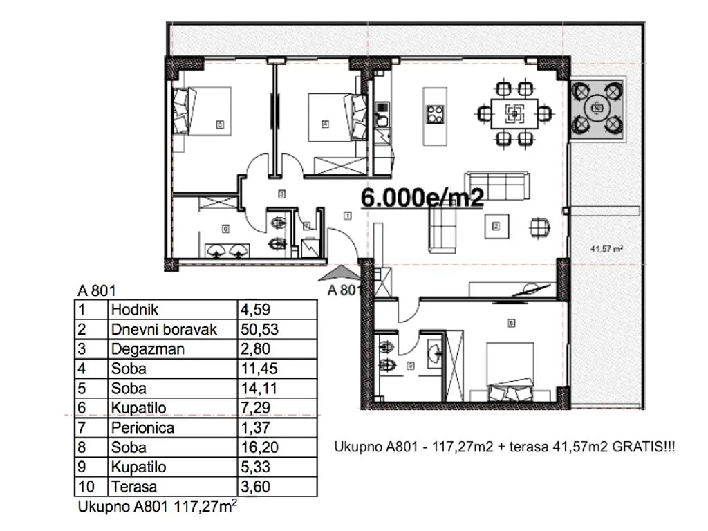 Квартира 116м² в Черногории, Будва. Стоимостью 696300€ аренда фото-3