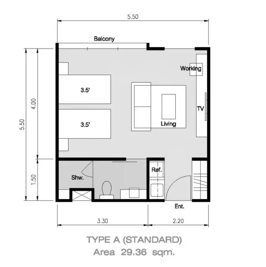 Квартира 30м² в Таиланде, Банг Тао. Стоимостью 104636$ аренда фото-1