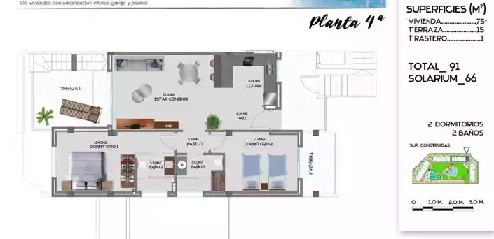 Квартира 76м² в Испании, Гуардамар-дель-Сегура. Стоимостью 244000€ аренда фото-31