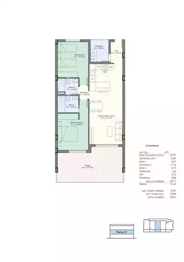 Квартира 78м² в Испании, Бенихофар. Стоимостью 269000€ аренда фото-7