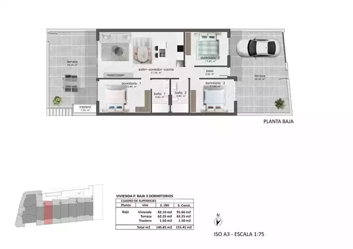 Дом 105м² в Испании, Пилар-де-ла-Орадада. Стоимостью 259900€ аренда фото-14