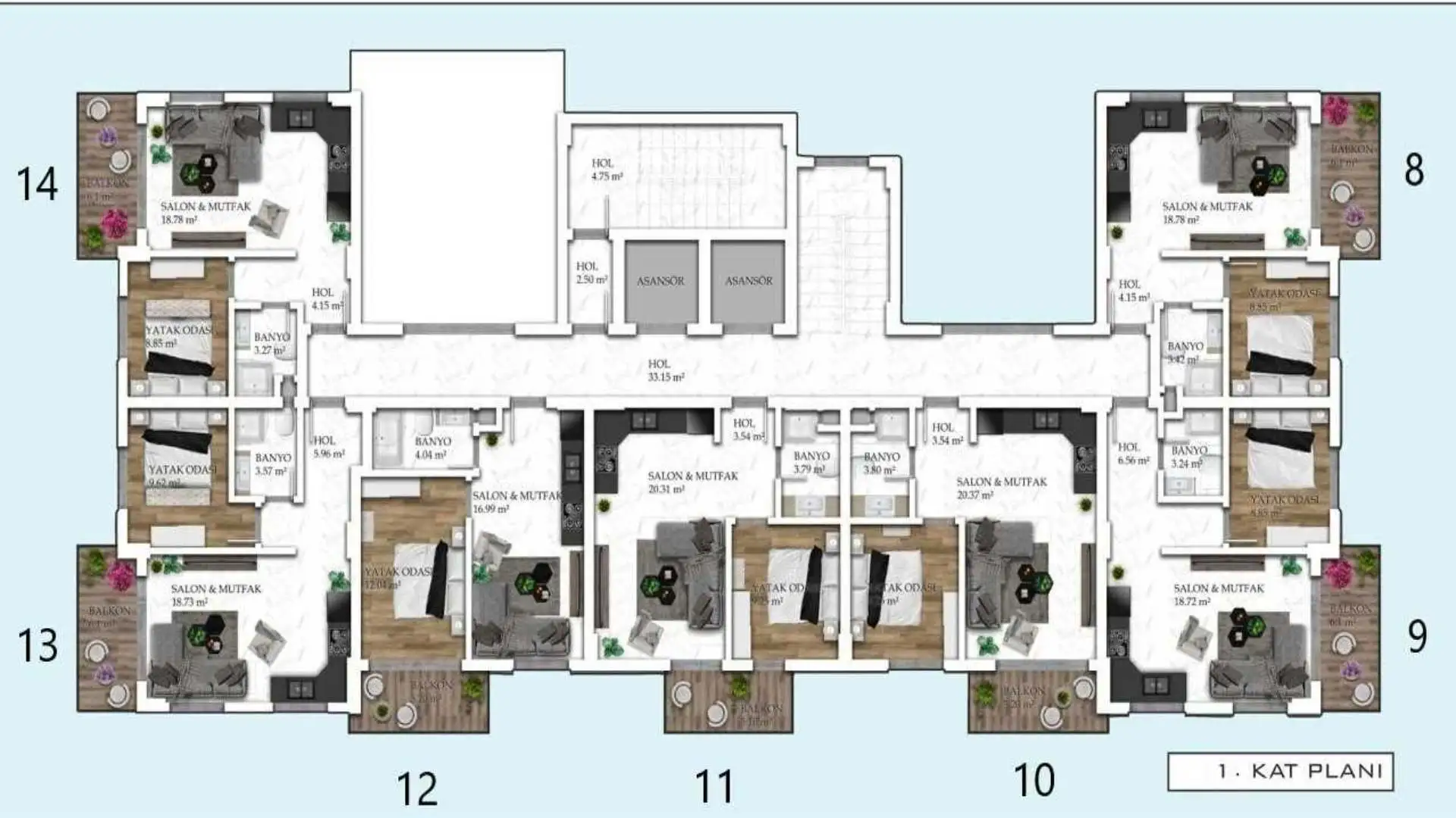 Квартира 55м² в Турции, Авсаллар. Стоимостью 91984£ аренда фото-21