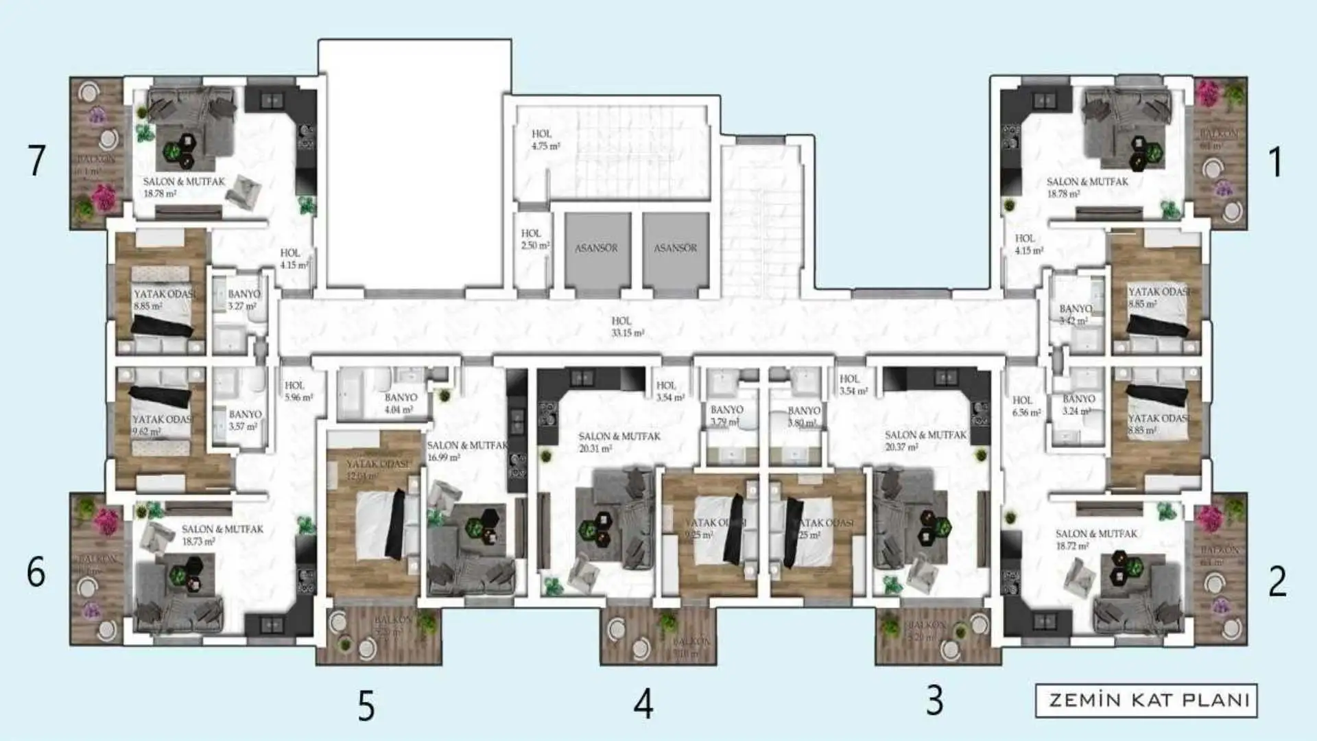Квартира 55м² в Турции, Авсаллар. Стоимостью 91984£ аренда фото-29