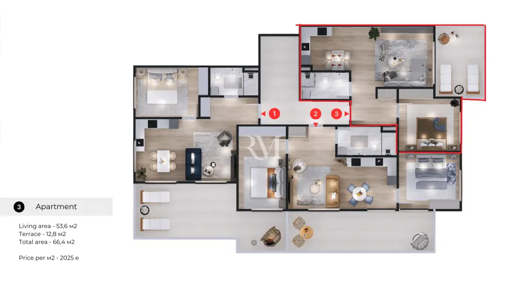 Квартира 59м² в Сербии, Крагуевац. Стоимостью 400€ аренда фото-2