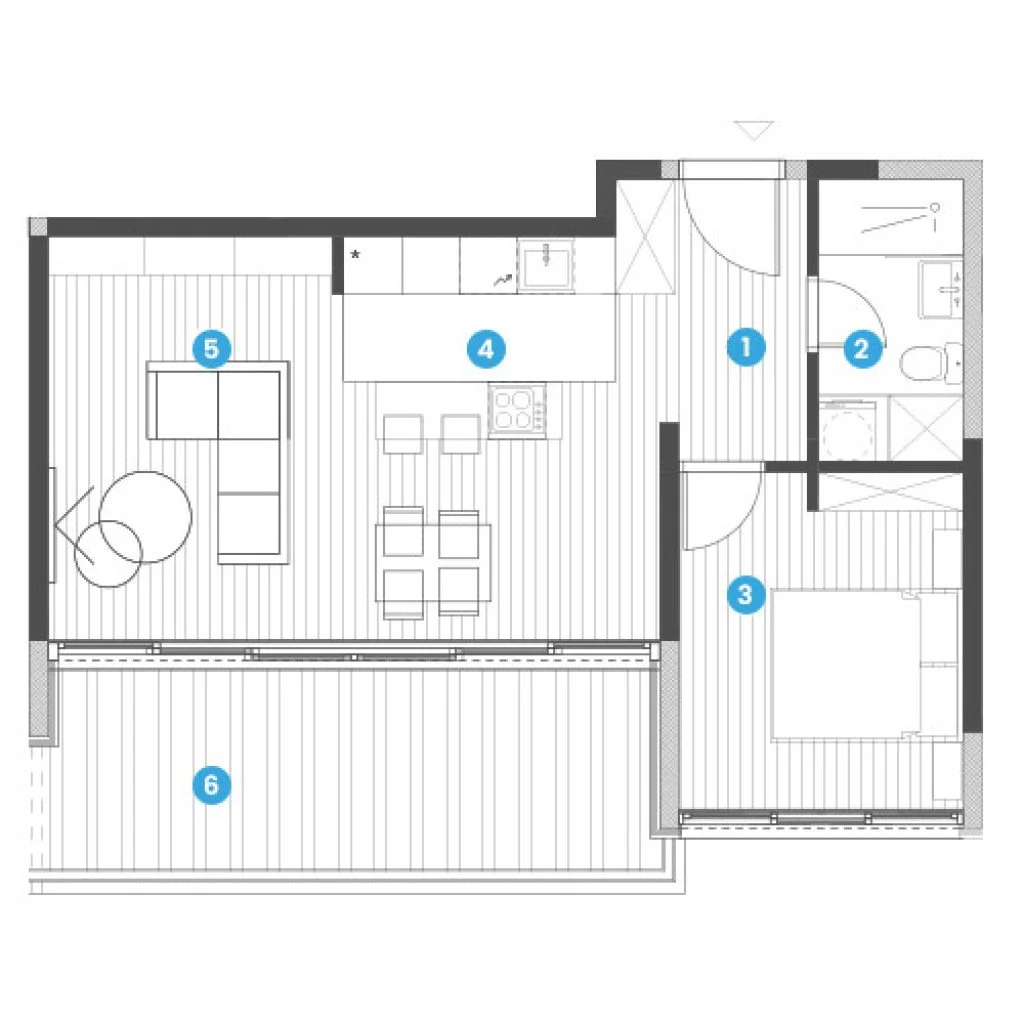 Квартира 61м² в Черногории, Будва. Стоимостью 264393€ аренда фото-7