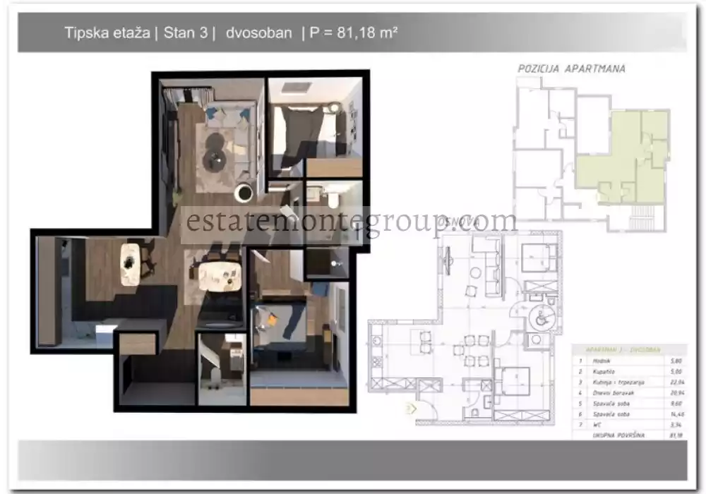 Квартира 105м² в Черногории, Рафаиловичи. Стоимостью 345609€ аренда фото-48