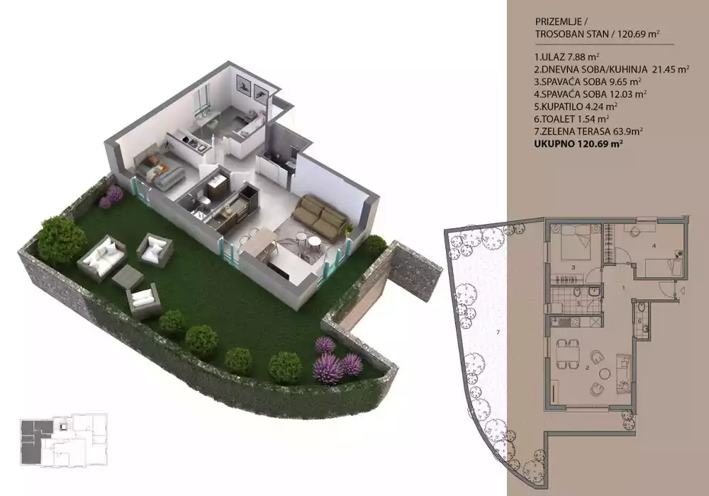 Квартира 121м² в Черногории, Доброта. Стоимостью 350000€ аренда фото-3