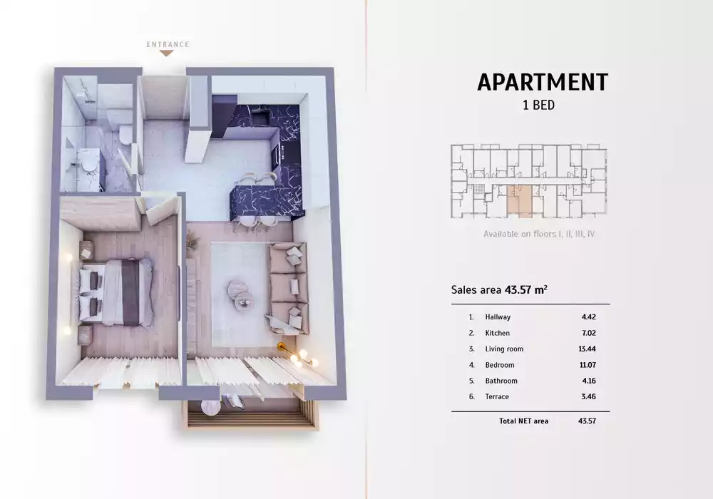 Квартира 44м² в Черногории, Колашин. Стоимостью 102390€ аренда фото-4