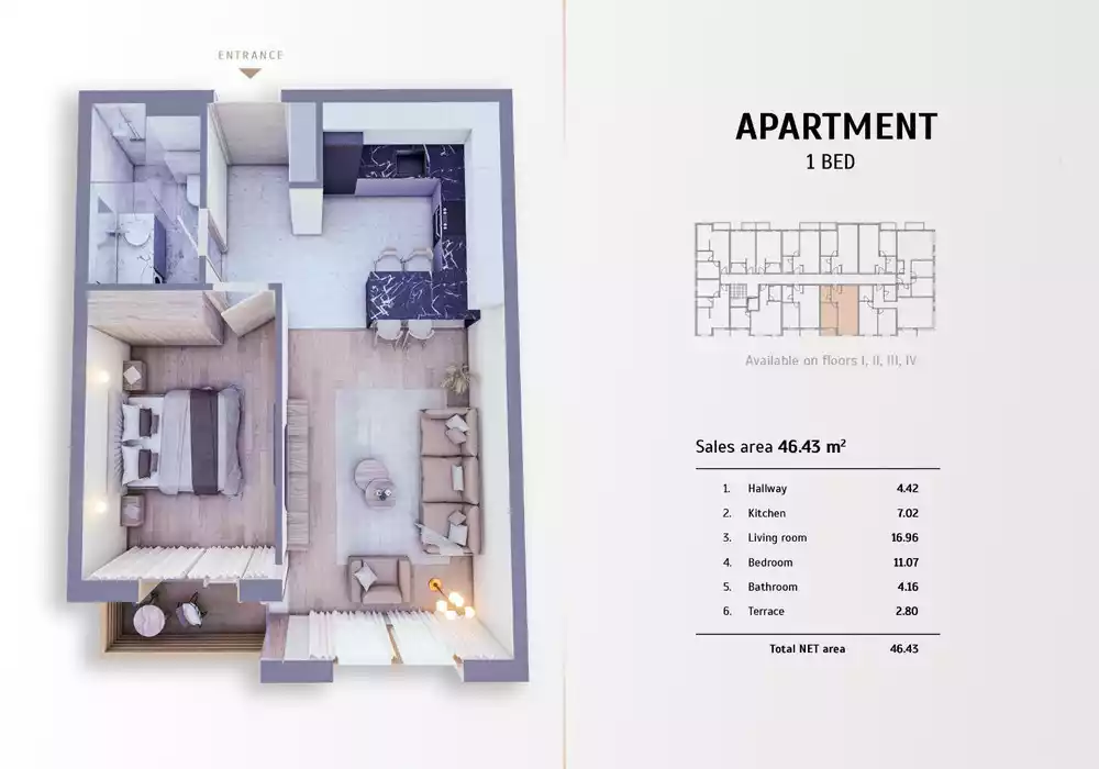 Квартира 46м² в Черногории, Колашин. Стоимостью 109111€ аренда фото-4