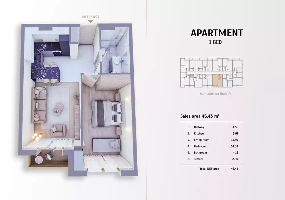Квартира 46м² в Черногории, Колашин. Стоимостью 109111€ аренда фото-5