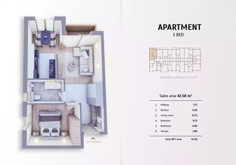 Квартира 43м² в Черногории, Колашин. Стоимостью 100100€ аренда фото-4