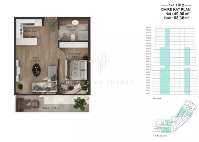Другие объекты 88м² в Турции, Стамбул. Стоимостью 160344£ аренда фото-22