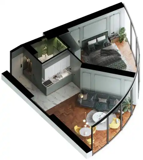 Квартира 59м² в Грузии, Батуми. Стоимостью 88031€ аренда фото-3