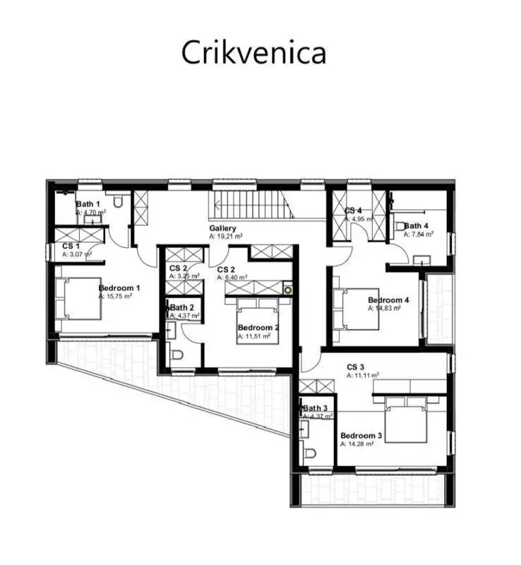 Вилла 380м² в Хорватии, Цриквеница. Стоимостью 1350000€ аренда фото-9