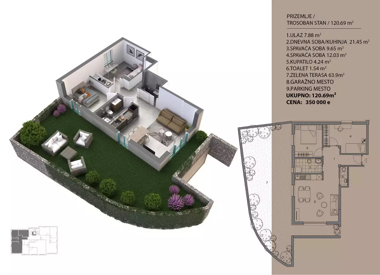 Квартира 64м² в Черногории, Доброта. Стоимостью 250000€ аренда фото-8