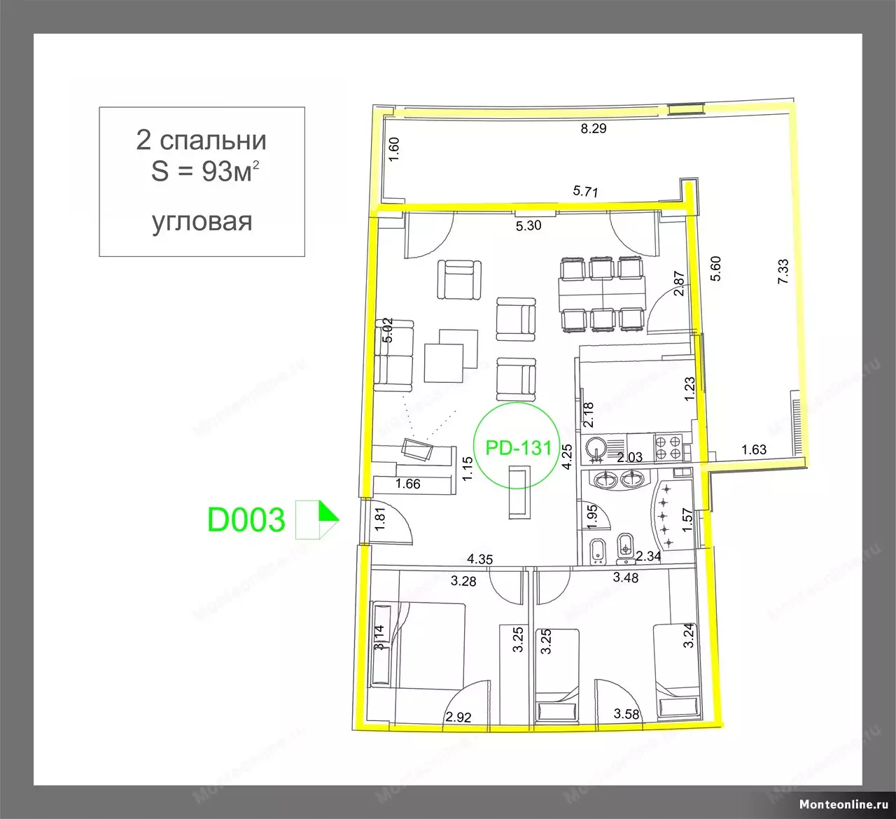 Квартира 78м² в Черногории, Бечичи. Стоимостью 358800€ аренда фото-2