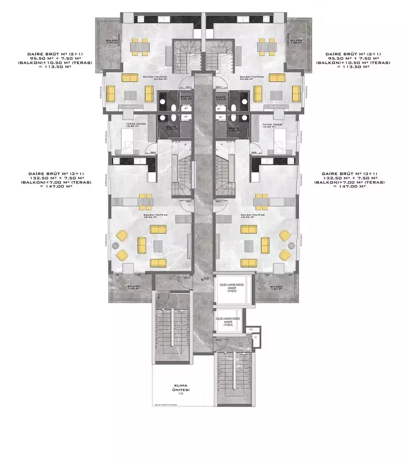 Квартира 57м² в Турции, Махмутлар. Стоимостью 182500€ аренда фото-28