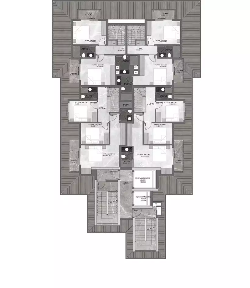 Квартира 57м² в Турции, Махмутлар. Стоимостью 182500€ аренда фото-29