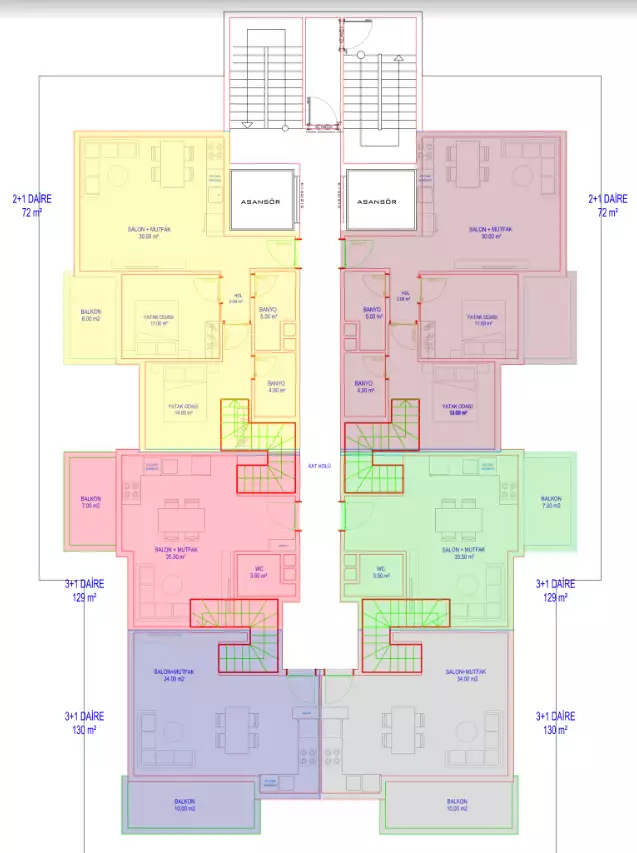 Пентхаус 128м² в Турции, Авсаллар. Стоимостью 268750€ аренда фото-20