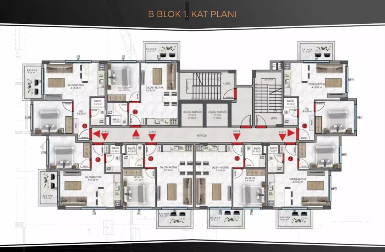 Квартира 54м² в Турции, Авсаллар. Стоимостью 103000€ аренда фото-13