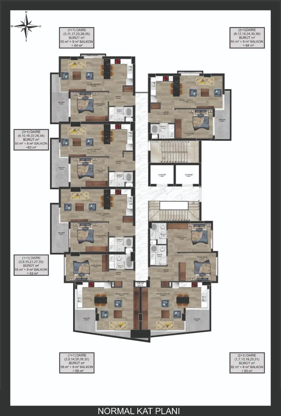 Квартира 64м² в Турции, Авсаллар. Стоимостью 120000€ аренда фото-7