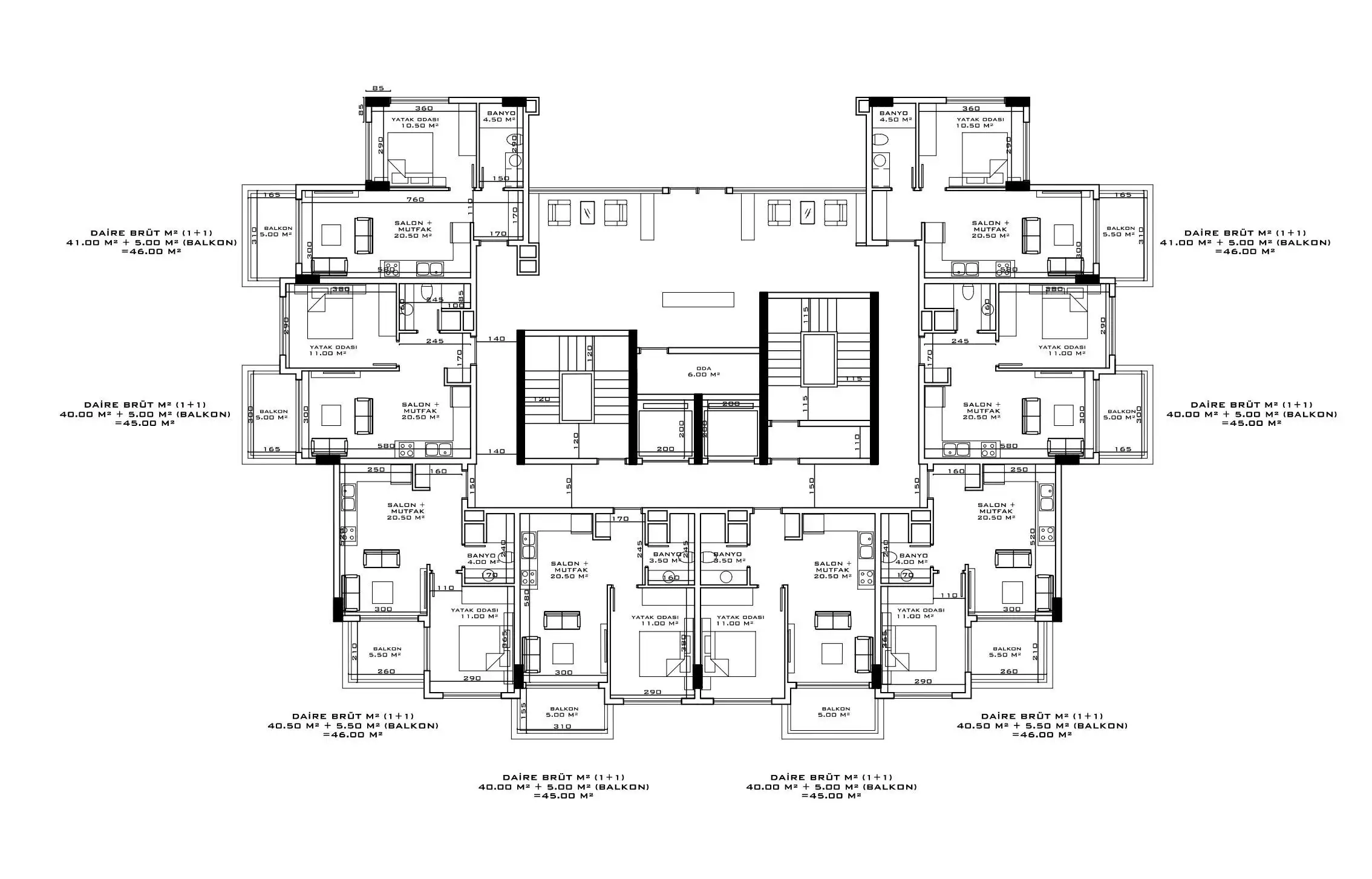 Квартира 46м² в Турции, Авсаллар. Стоимостью 94375€ аренда фото-15