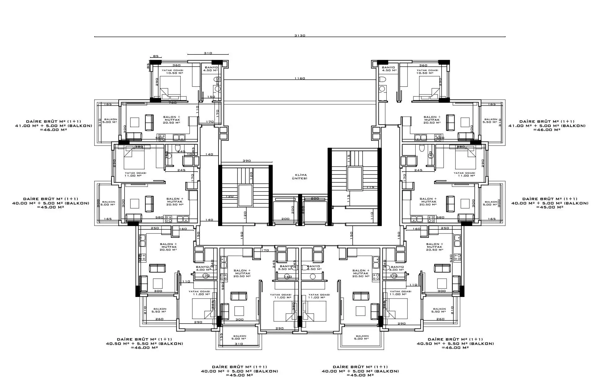 Квартира 46м² в Турции, Авсаллар. Стоимостью 94375€ аренда фото-17