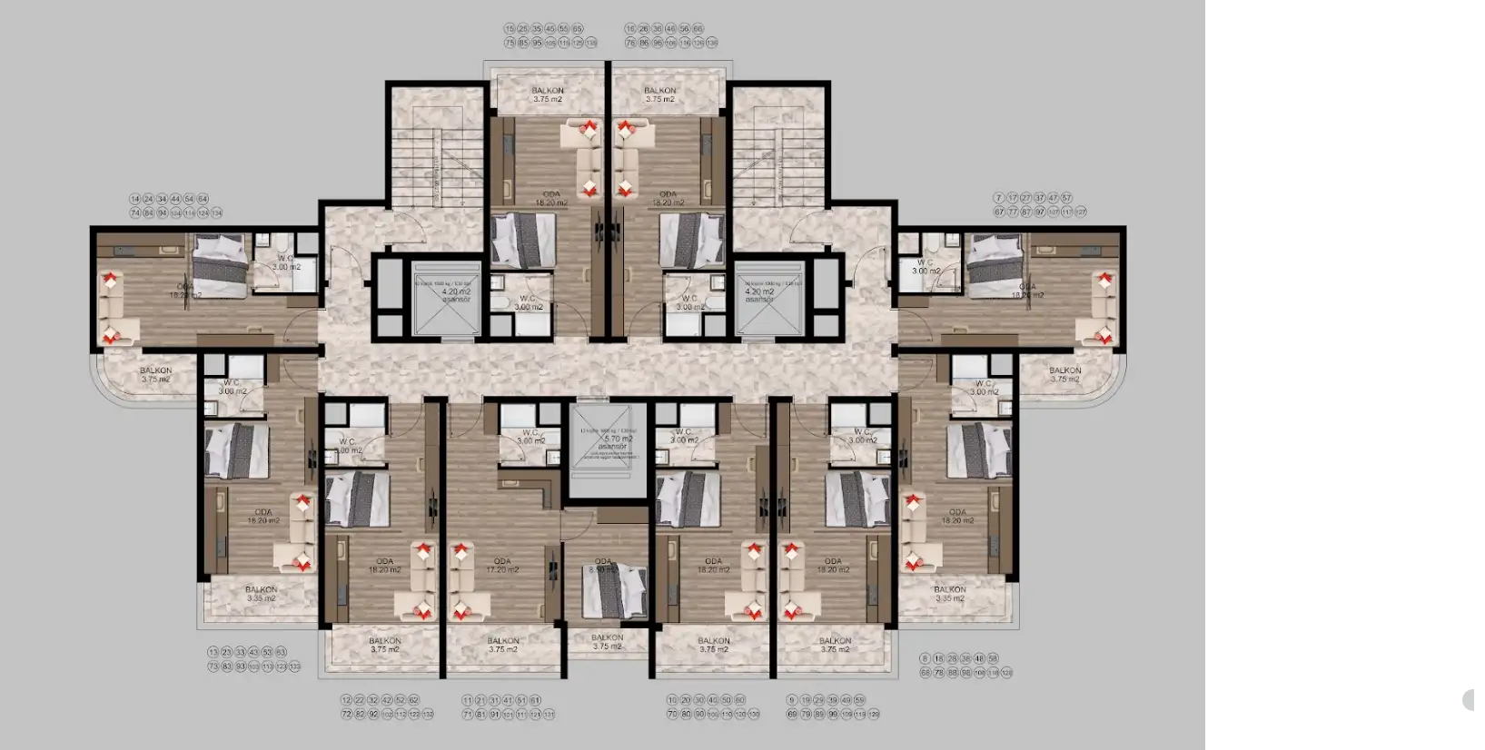 Квартира 32м² в Турции, Мерсин. Стоимостью 42000€ аренда фото-29